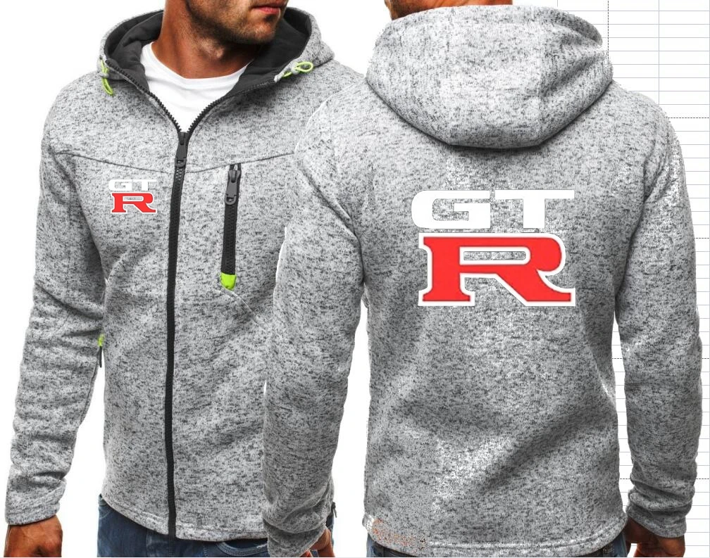 Men GTR JDM Car Men\'s Hoodies Sweatshirts Nissans Jacquard Hoodie Jackets Fleece Men Nissanes Zipper Sweatshirt For Male Hoody