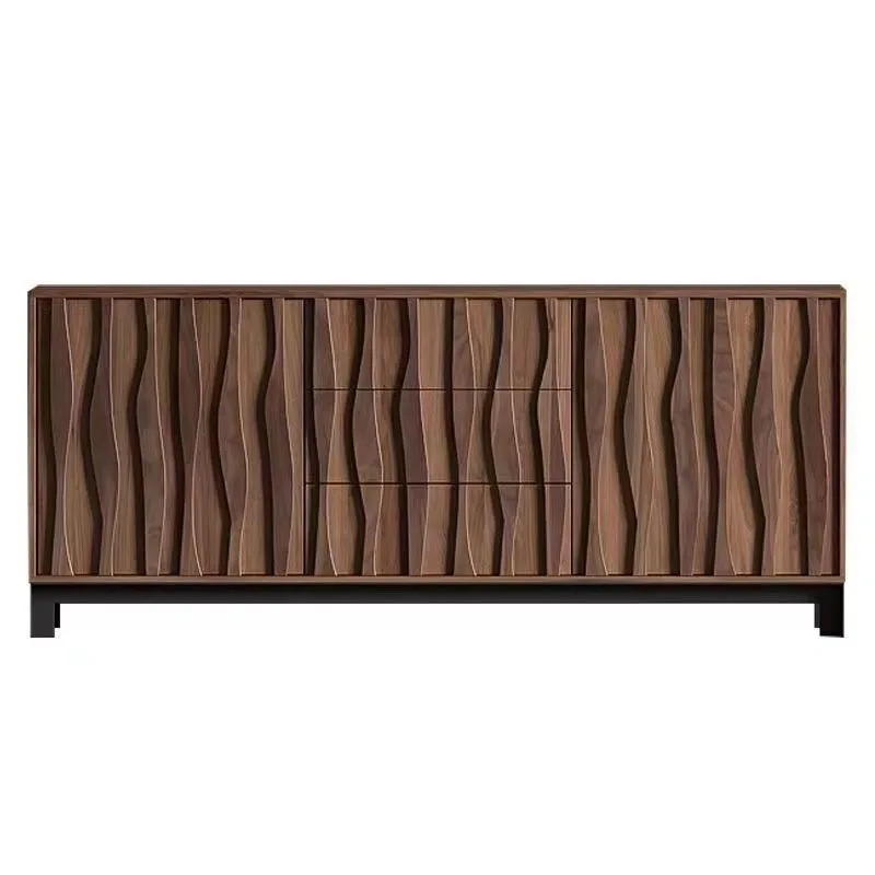 

Solid wood dining side cabinet, log minimalist locker, household kitchen locker, TV cabinet