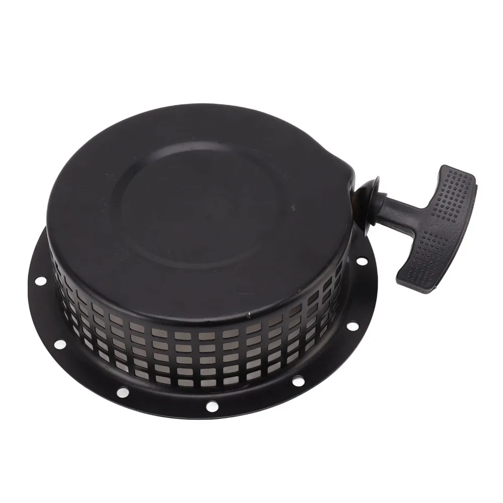 

Universal Pull Start Starter Black Compact Recoil Starter Air Cooled Iron Rewind Starter for 178F Air Cooled Engine Generator
