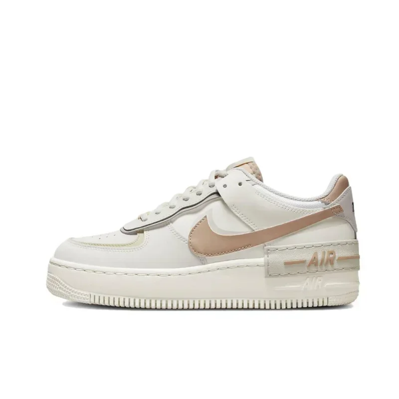 Nike Original Cream Air Force 1 Shadow Fashion Low Top Board Shoes Slip Resistant Wear Women's Casual Shoes