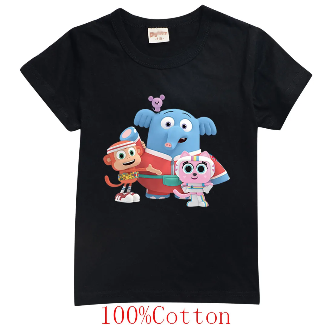 Anime Chico Bon Bon Monkey T Shirt Kids Summer Holiday Clothes Baby Boys Cotton Short Sleeve Tops Teenager Girls Casual T Shirt