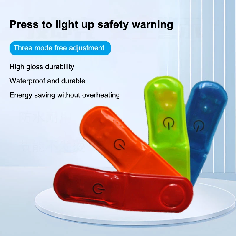 

12mlMagnetic Clip Lamp Hands-Free LED Flashlight Safety Night Light For Nursing Walking Running Emergency Reflective Light Strip