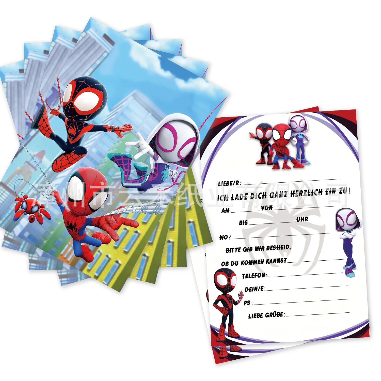 Juego de 12/24/36 Figuras de Miles Morales Ultimate Spider-Man, Artículos para Fiestas de Cumpleaños, Tarjetas de Invitación, Tarjetas de Felicitación, Cartas para Niños
