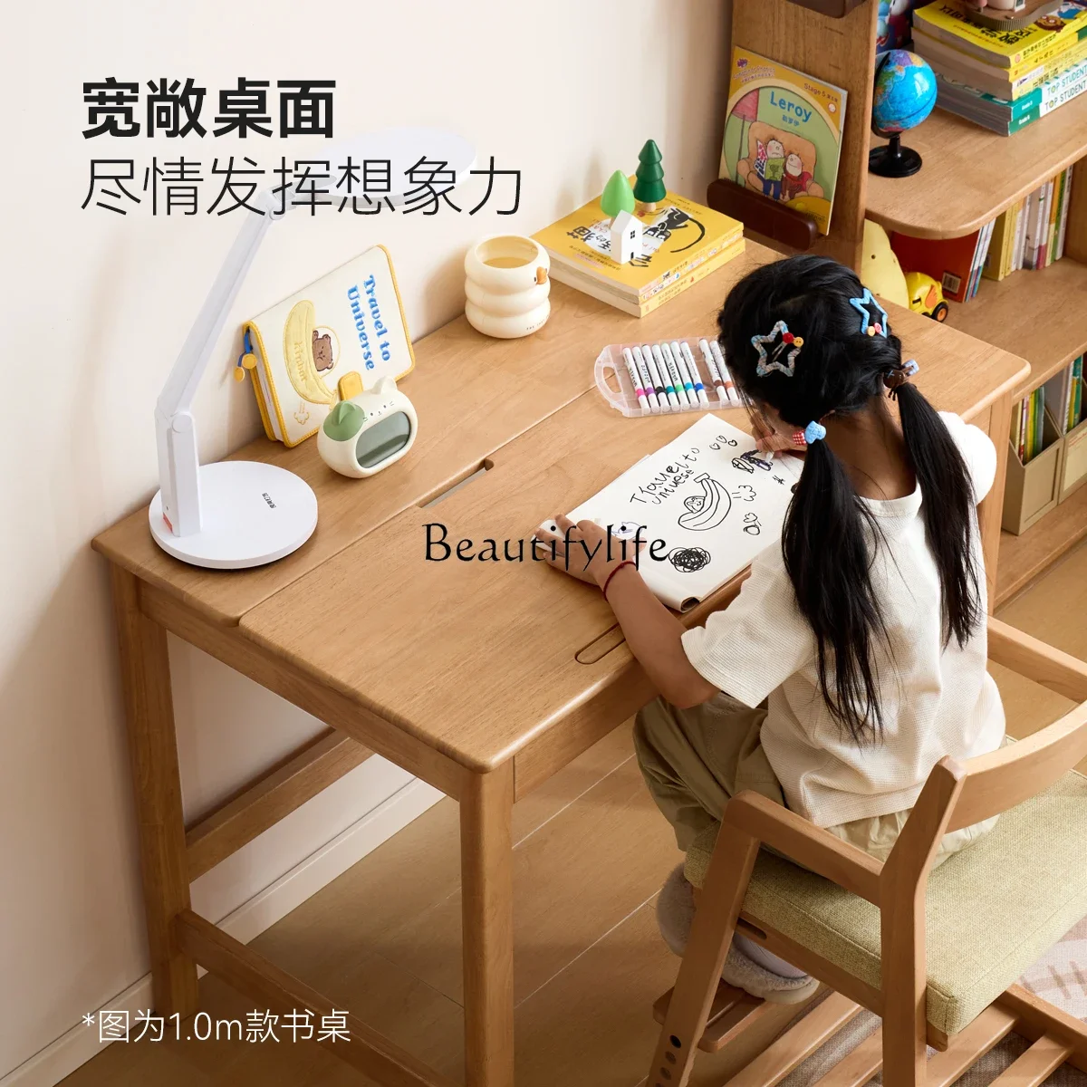 

01 yj19 Solid Wood Desk Small Apartment Household Minimalist Study Desk Student Drawing Writing