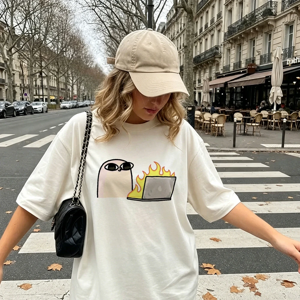 Streetwear Gorilla with Headphones Graphic T Shirt Female Cool Hip Hop Rapper Animal Print Tee Summer Urban Fashion Tops