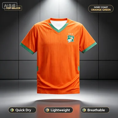 Ivory Coast Fan Style Football Jersey Unisex Quick Dry Lightweight Sports T-shirt Fashion Streetwear 3D Print Parent-child Tee