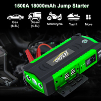 GKFLY 1500A Car Jump Starter Power Bank 18000mAh Car Booster Auto Emergency Starting Device Jump Start for Petrol Diesel