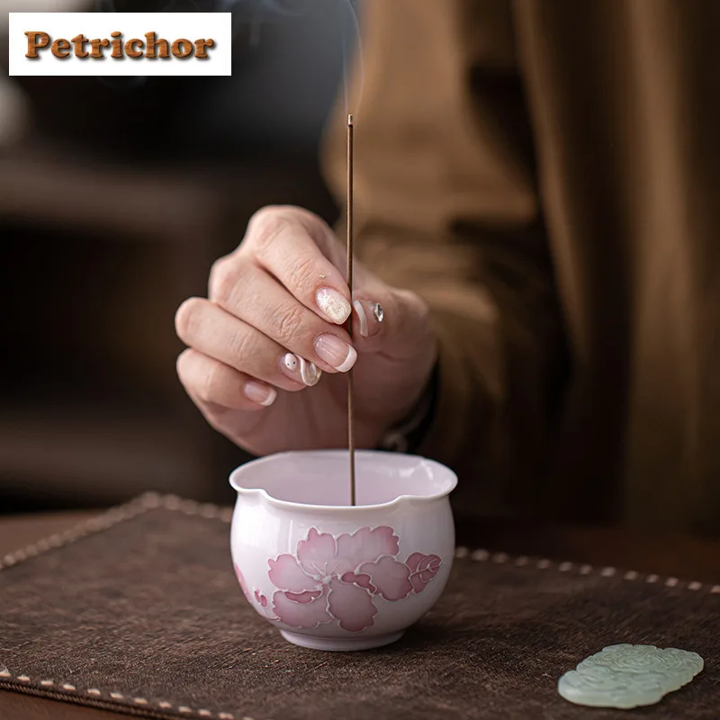 مرسومة باليد زهرة الكركديه حامل البخور البخور الدخان شلال البخور الشعلات عززات مبخرة أدوات المائدة اكسسوارات الحرفية