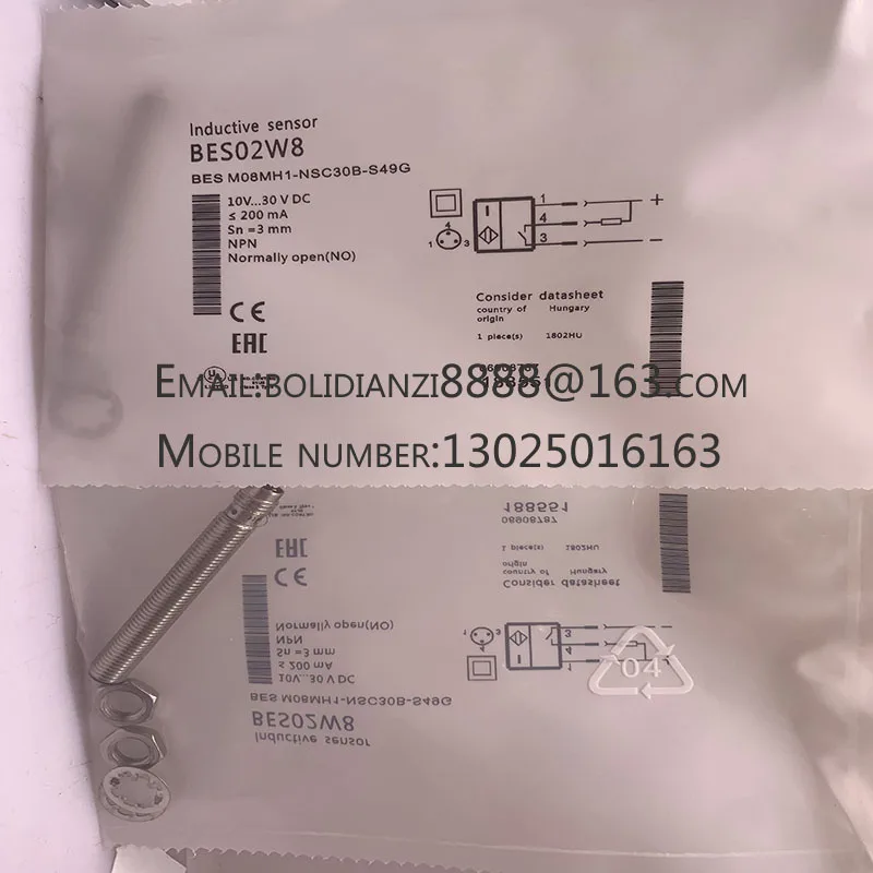 Sensor de interruptor de proximidad BES02W8 BES M08MH1-NSC30B-S49G, nuevo