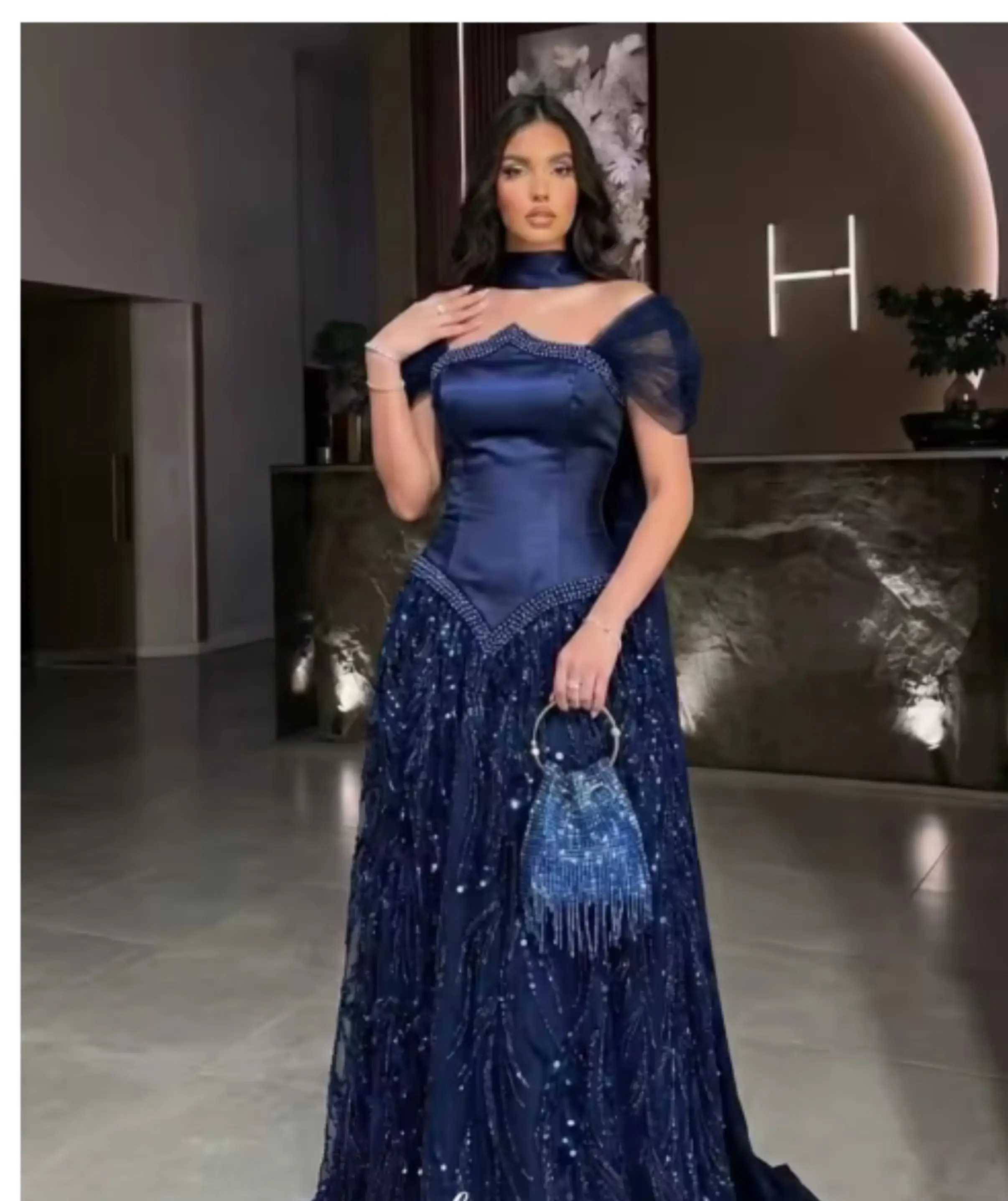 

Aunber Customized Special Occasion Dress Evening Luxury Dress 2026 Sharon Happy Sequined Crystal Beading Prom Dresses
