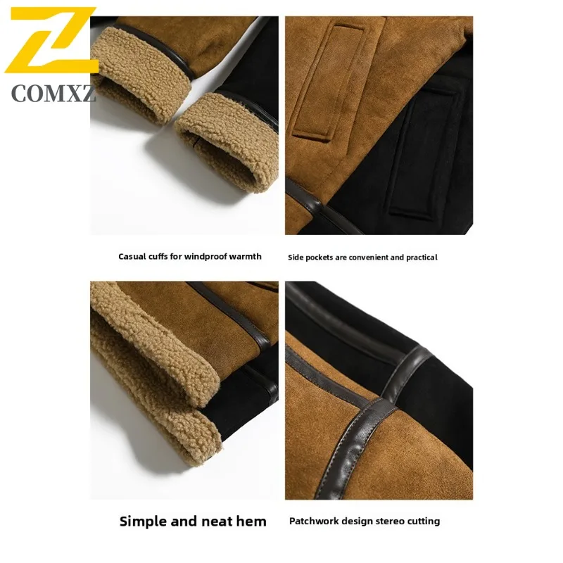 COMXZ Men Bread Jacket Retro Lightweight Outdoor Windproof Skiing Travel Padded Jacket 2025 Camping High-Quality Winter Jacket