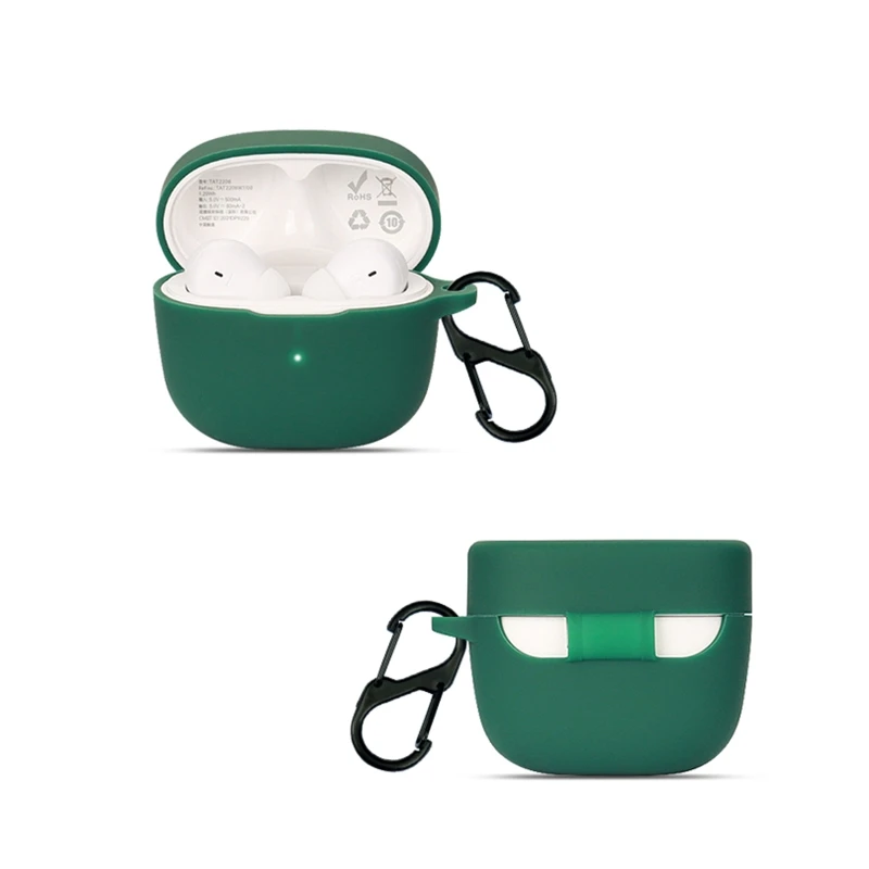 Silica Carrying Case Shockproof Compatible for Phi-lips Tat2206 Headphone Dustproof Protector Washable Charging Box Sleeve