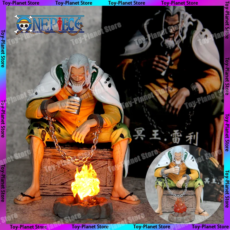 

[In Stock] Anime One Piece Figures Silvers Rayleigh Light Lamp Luffy Action Figure Statue Figuras Figurine 15CM Model Gifts Toys