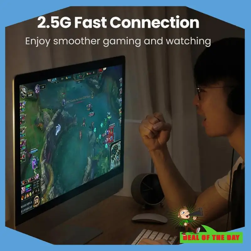 

1 шт. USB 3.0 к RJ45 Ethernet LAN адаптер 2500 Мбит/с гигабитный черный пластик для Ethernet