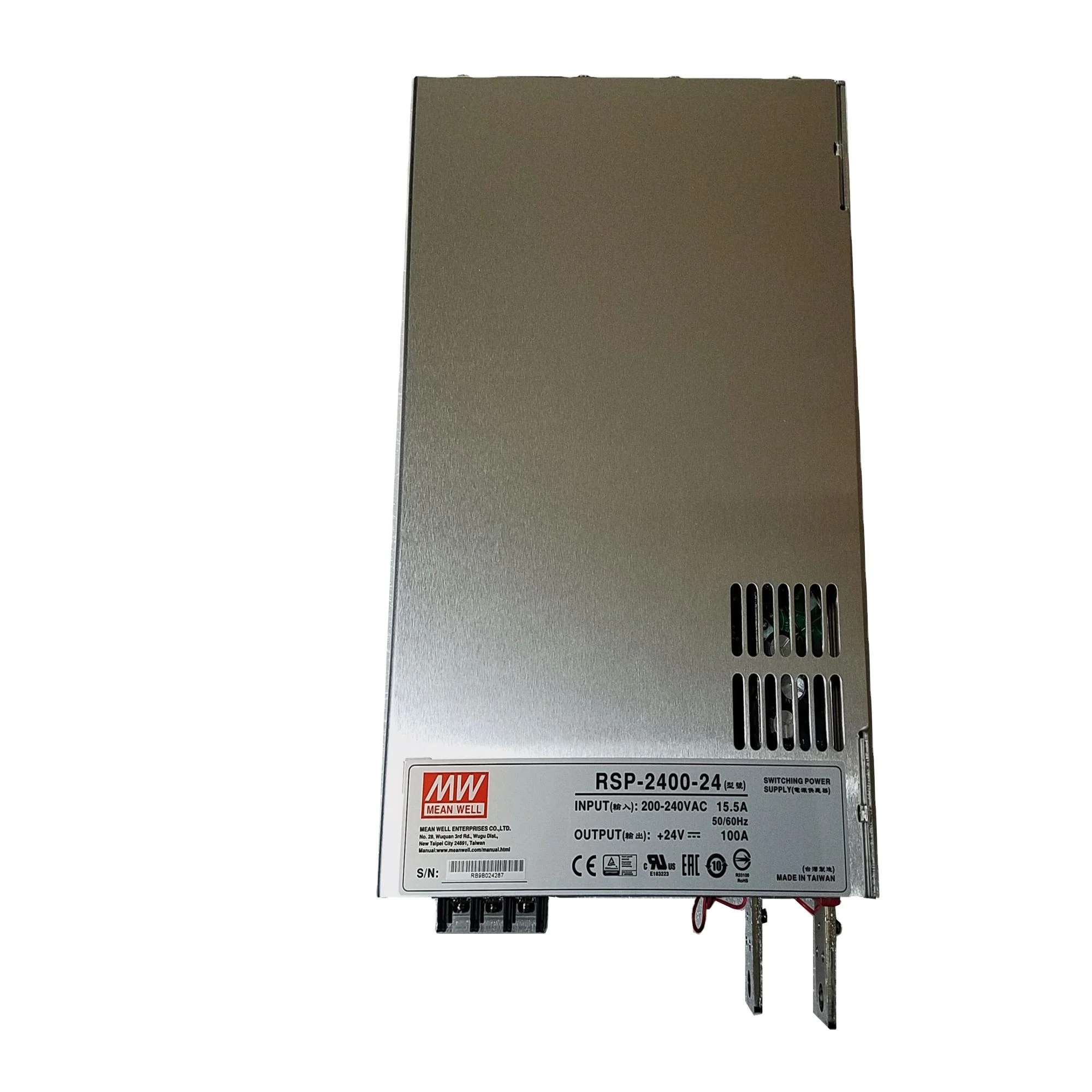 yyhc In Stock MEAN WELL RSP-2400-24 2400W 24V 100A DC Switching Power Supply Enclosed PFC