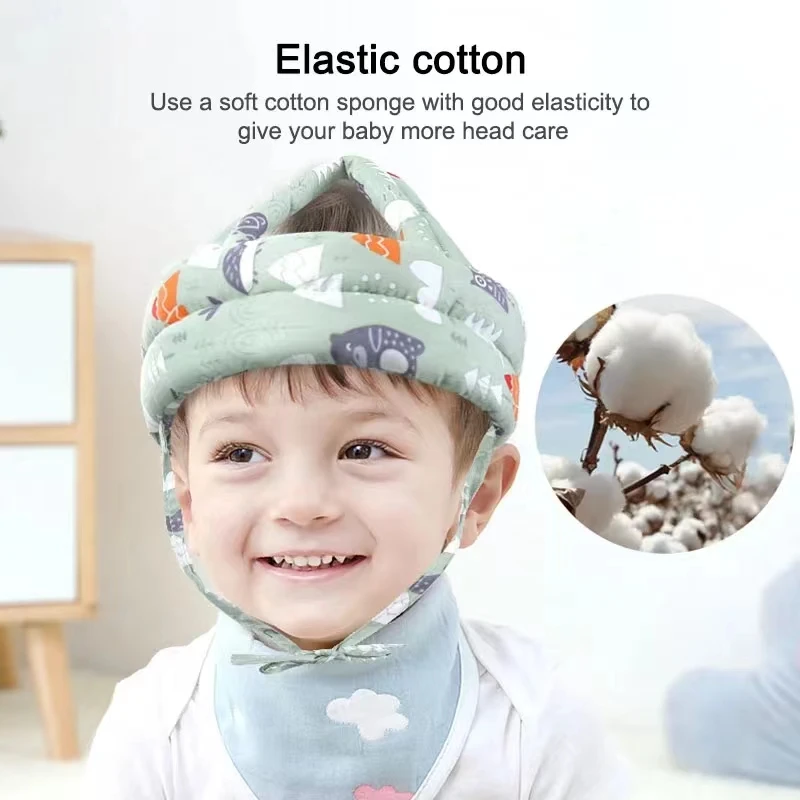 Baby Safety Helmet Head Protection Headgear Toddler Anti-fall Pad Children Learn To Walk Crash Cap Adjustable Protective Soft