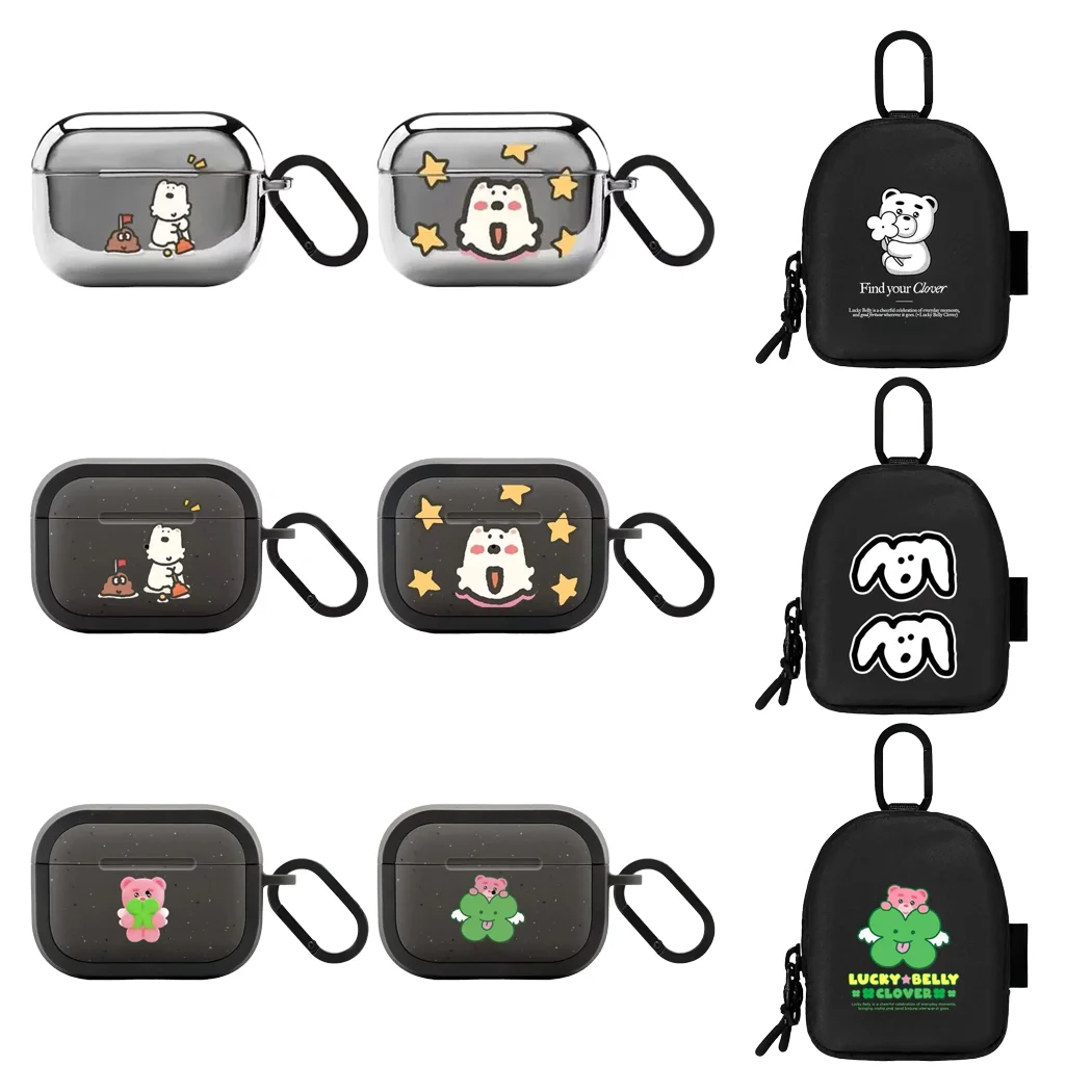 حقيبة تخزين صغيرة بسحاب إبداعي حافظة واقية لأجهزة AirPods Pro2 Pro 4 3 غطاء صندوق شحن لسماعات الأذن مع خطاف