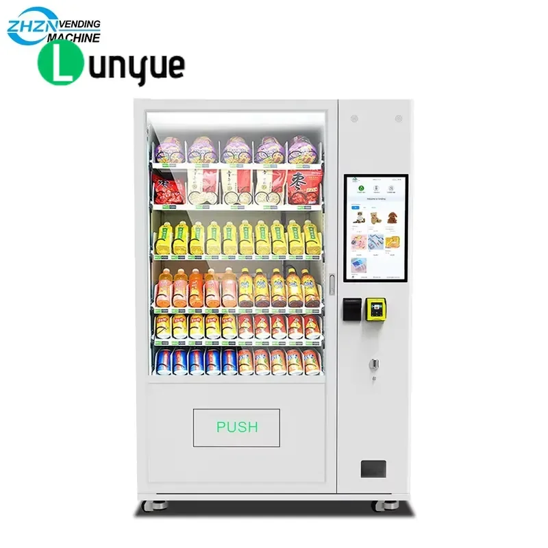 24 Hour Self Service Vending Machine For Cold Drinks And Snacks Convenience Store Refrigerator Combo Automatic Retail