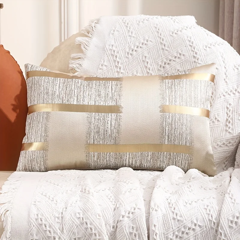 VIKAMA Eleganter Kissenbezug mit geometrischem Muster, Heimdekoration, Kissenbezug, Sofa, dekorativer Kissenbezug, Schlafzimmer-Kissenbezug
