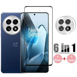 6in1 Glass For Oneplus 13 Screen Protector Oneplus 13 12 12R Cover Tempered Glass 3D Protective Phone Lens Film Oneplus 13