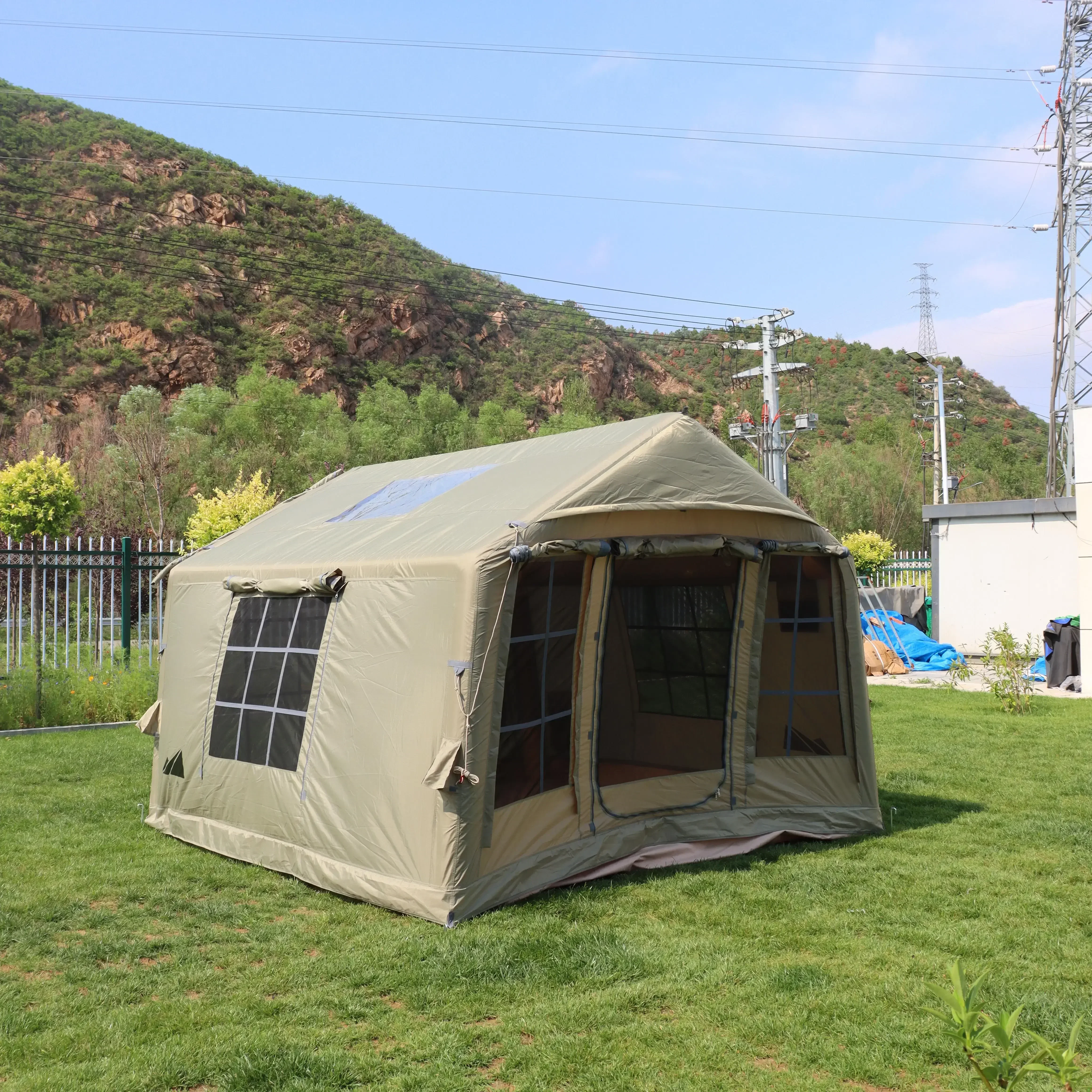 air camping tent outdoor use suitable for 8 person factory price direct from manufacturer