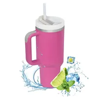 Insulated Tumbler with Hanlde 1200ml Metal Stainless Steel Vacuum Portable Straw Cup Large Thermal Mug for Hot and Cold Coffee