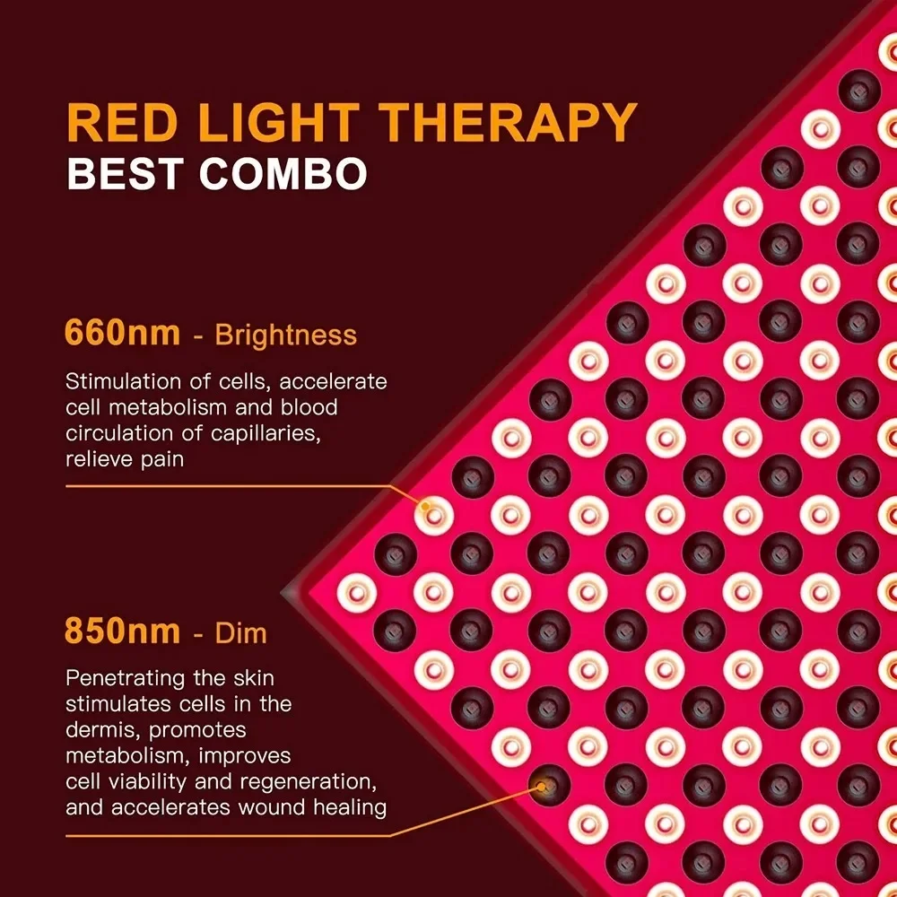 660nm ไฟแดง225หลอด LED อุปกรณ์ไฟ850nm อินฟราเรดใกล้กับใบหน้าเพื่อความงาม Relief เมื่อยล้าทำให้กล้ามเนื้อฟื้นคืนความชรา