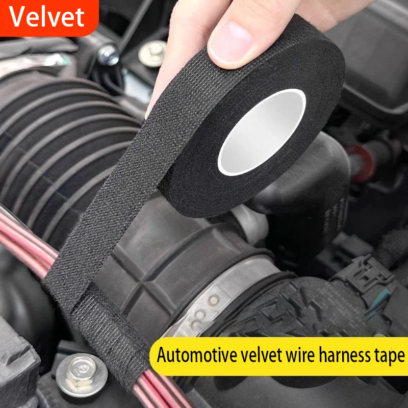 

1/3/5PCS Electrical Tape Heat Resistant Harness Tape Adhesive Cloth Tape Waterproof Tape Insulating Automotive Fabric Cloth Tape