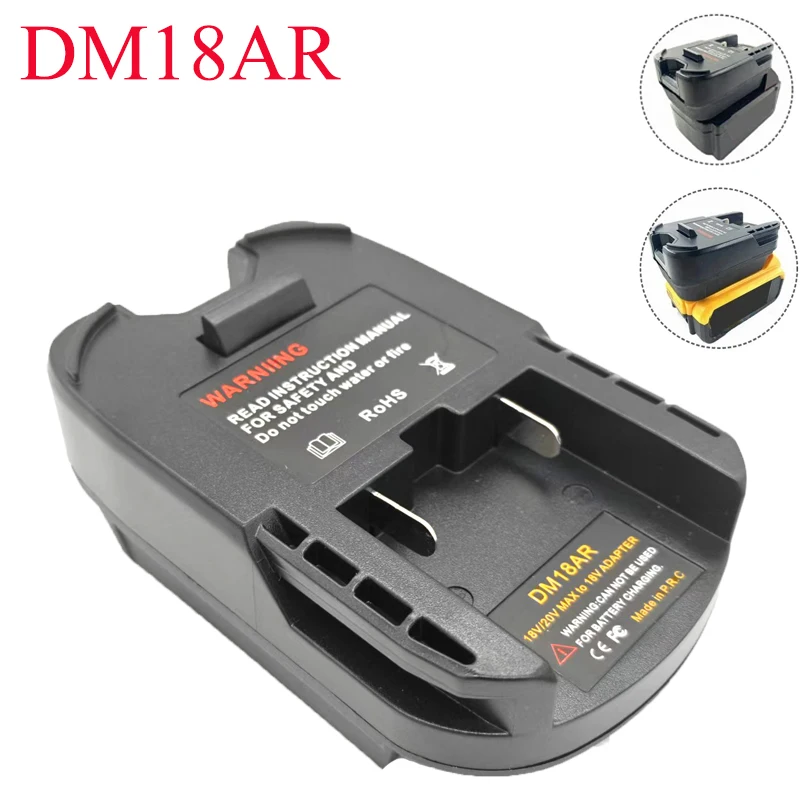 

For Dewalt/Milwaukee 18V 20V Li-ion Batteries Compatible with For Ridgid for AEG 18V Li-ion Battery Tools DM18AR Battery Adapter