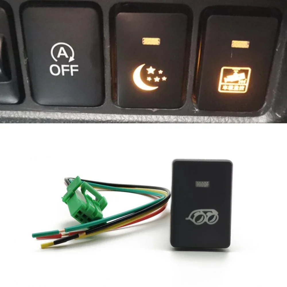 For Suzuki Jimny 2019 2020 2021 Orange Light Car Power on Off Exhaust Switch Button with Connection Wire