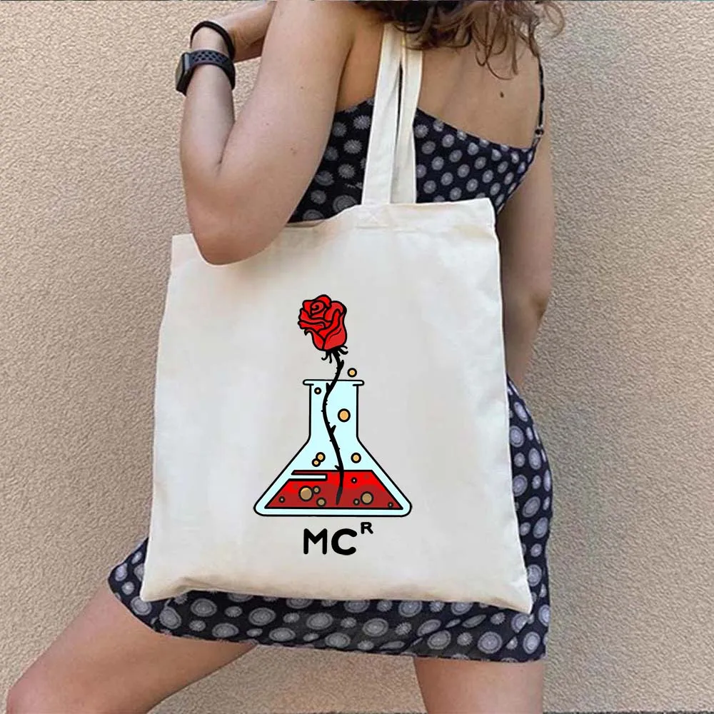 Sac fourre-tout en toile My Chemical Romance, Mcr Frequency, Hell Heaven Flower, I'm not Kat, Halloween Vampire initié, Shopping Shopper Bag