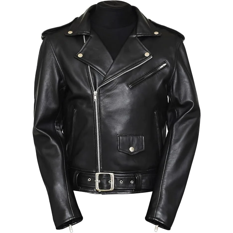 

Men's Premium Black Pure Leather Biker Stylish Jacket