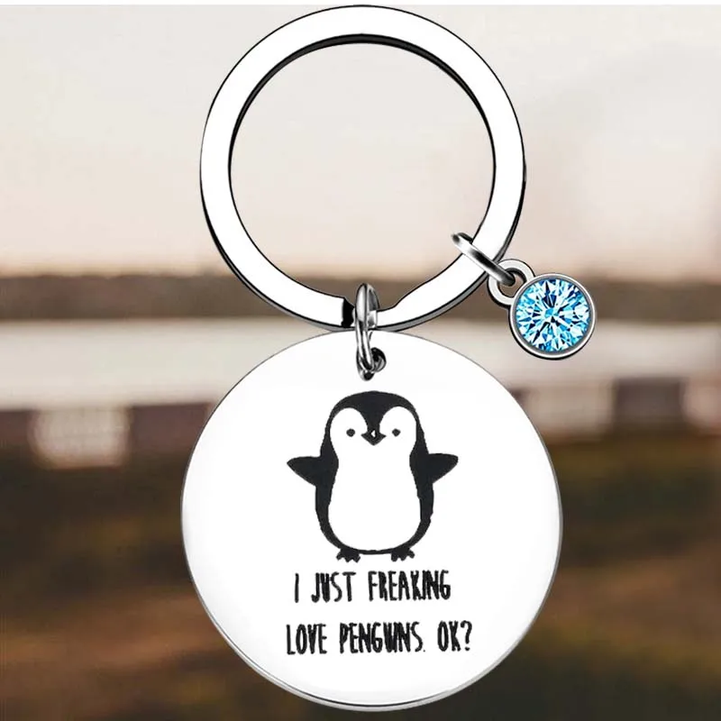 New Penguin Gifts Key Chain Ring Penguins Lovers keychains pendant Best Friends Couples Gift