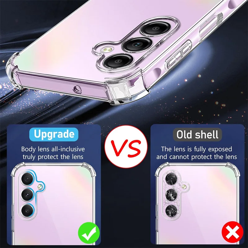 Coque en silicone antichoc avec verre trempe pour Samsung Galaxy, coque pour Samsung A55, A54, A14, A34, A35, A52, A52S