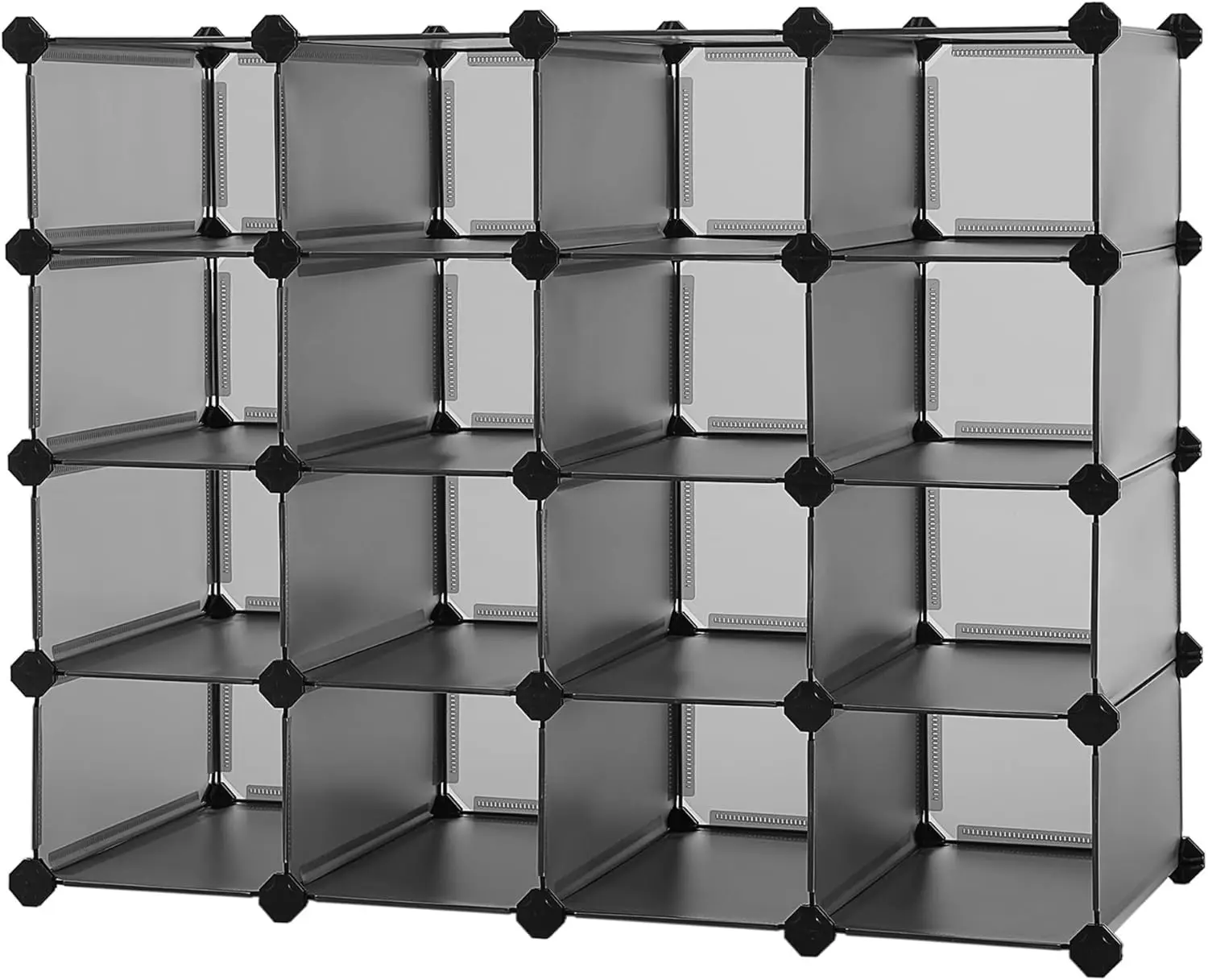 

Полка для обуви с блокировкой 16 кубов, органайзер для хранения своими руками для шкафа, прихожей, спальни, гаража, компактный серый дизайн