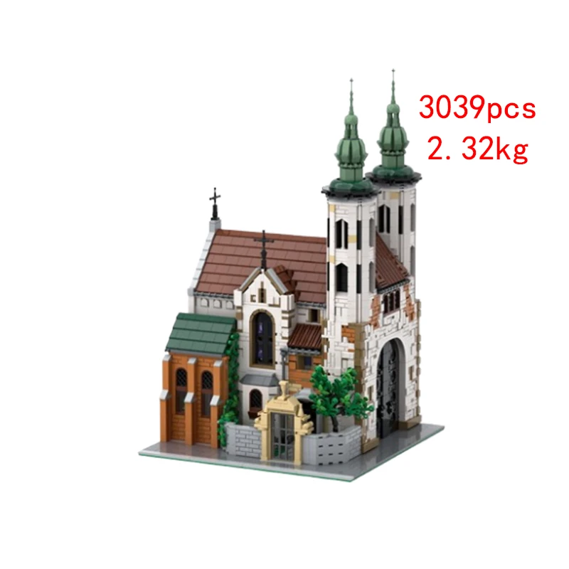 MOC-107637 130576 59472 124447 Petit Mars Assemblé décennie s Street View Architectural Modèle Jouet pour Églises