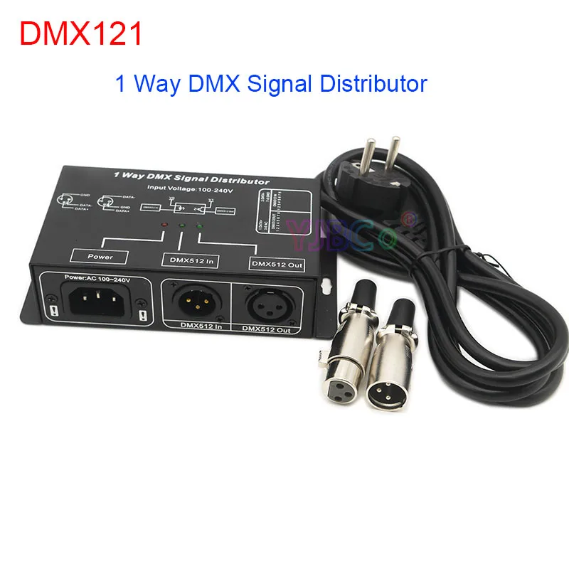 Imagem -02 - Divisor Amplificador Led para Decodificador Dmx Distribuidor de Sinais Ac100v240v Dmx512 1ch Porta de Saída Amplificador de Sinal Dmx Dmx121