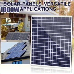 1000W Solar Panel Kit Complete 12V Polycrystalline Power Portable Outdoor Rechargeable Solar Cell Solar Generator for Home