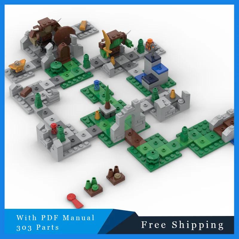 303 PCS Gioco Tribe Espansione Diagramma Creativo Modulare MOC Building Block Modello FAI DA TE Combinazione Di Puzzle Giocattolo A Sorpresa Regalo Di Compleanno