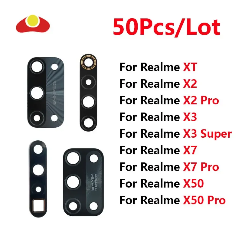 

50Pcs Rear Back Camera Glass Lens with Sticker For OPPO Realme XT X2 Pro X3 super zoon X50 X7 Pro Max 5G Replacement