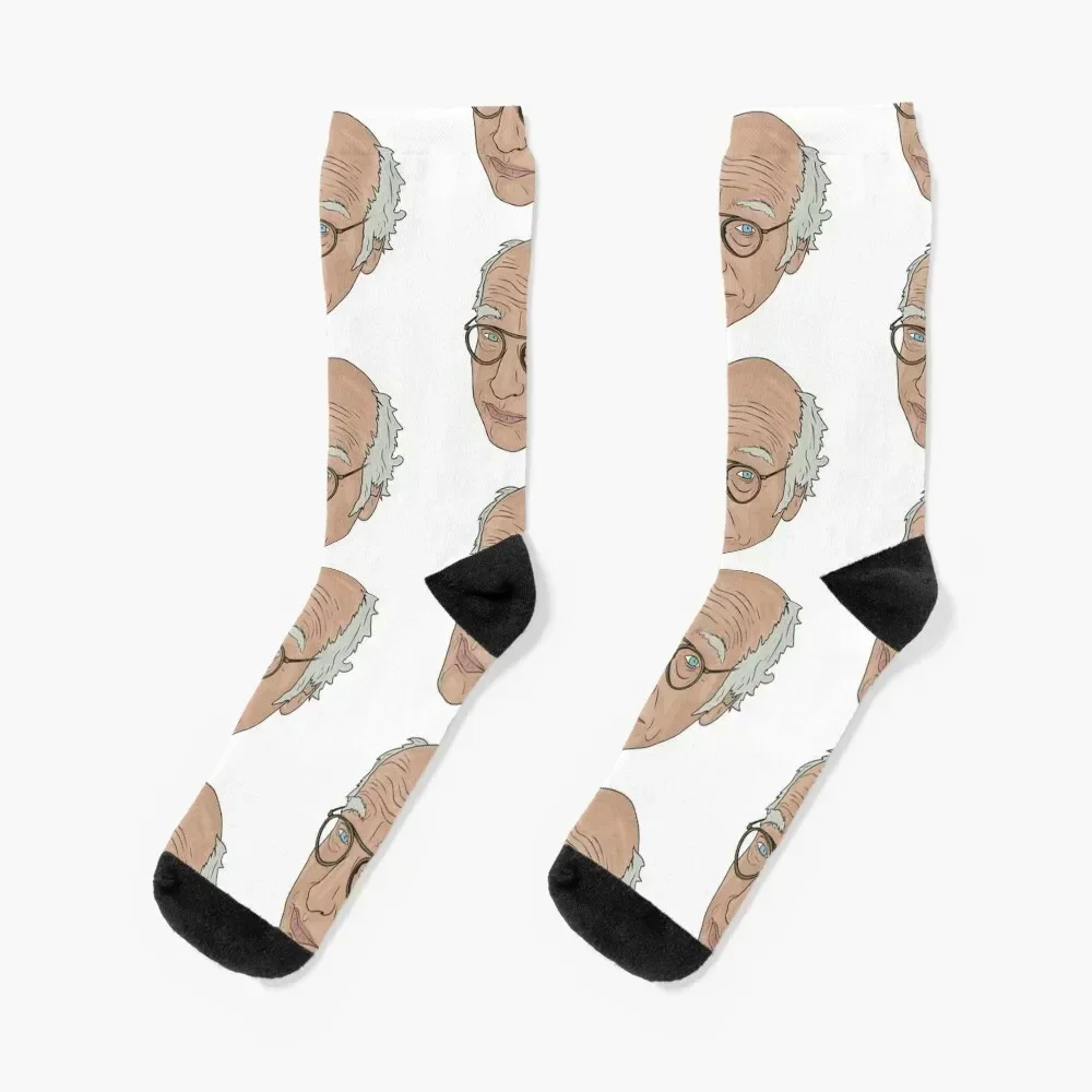 

Curb you larry David Socks cartoon Non-slip halloween with print Socks For Women Men's
