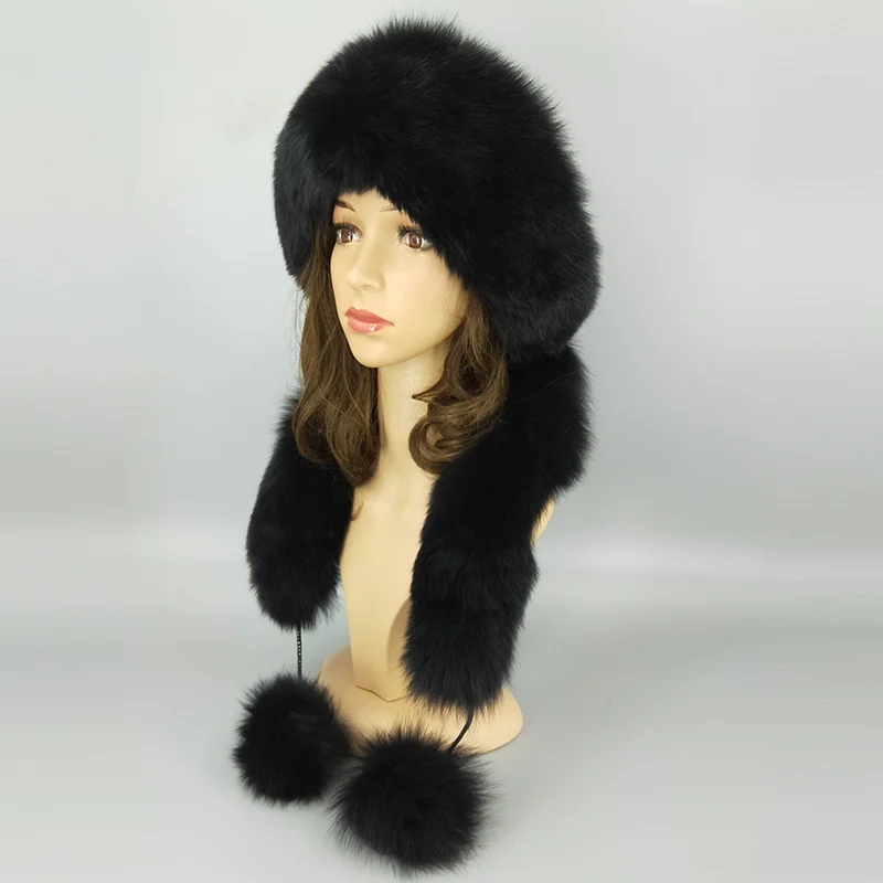 

2022 New Autumn And Winter Style Fox Fur Hat Thickened Warm Whole Fur Hat Fur Straw Hat