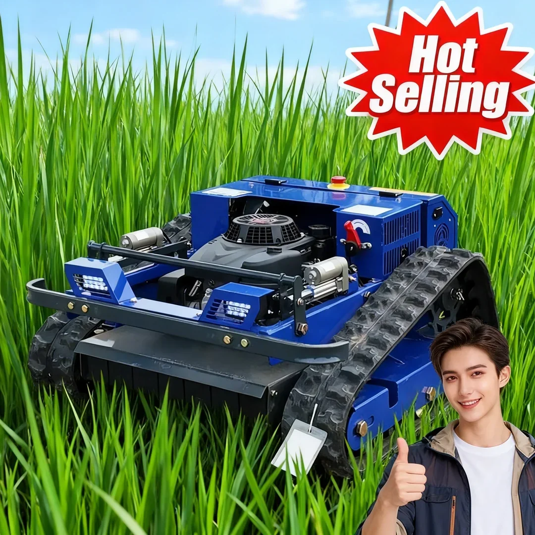 

Customized Electric Start Remote Control Crawler Mower All-Terrain 360° Rotating Household Lawn Garden Shrub Cutter