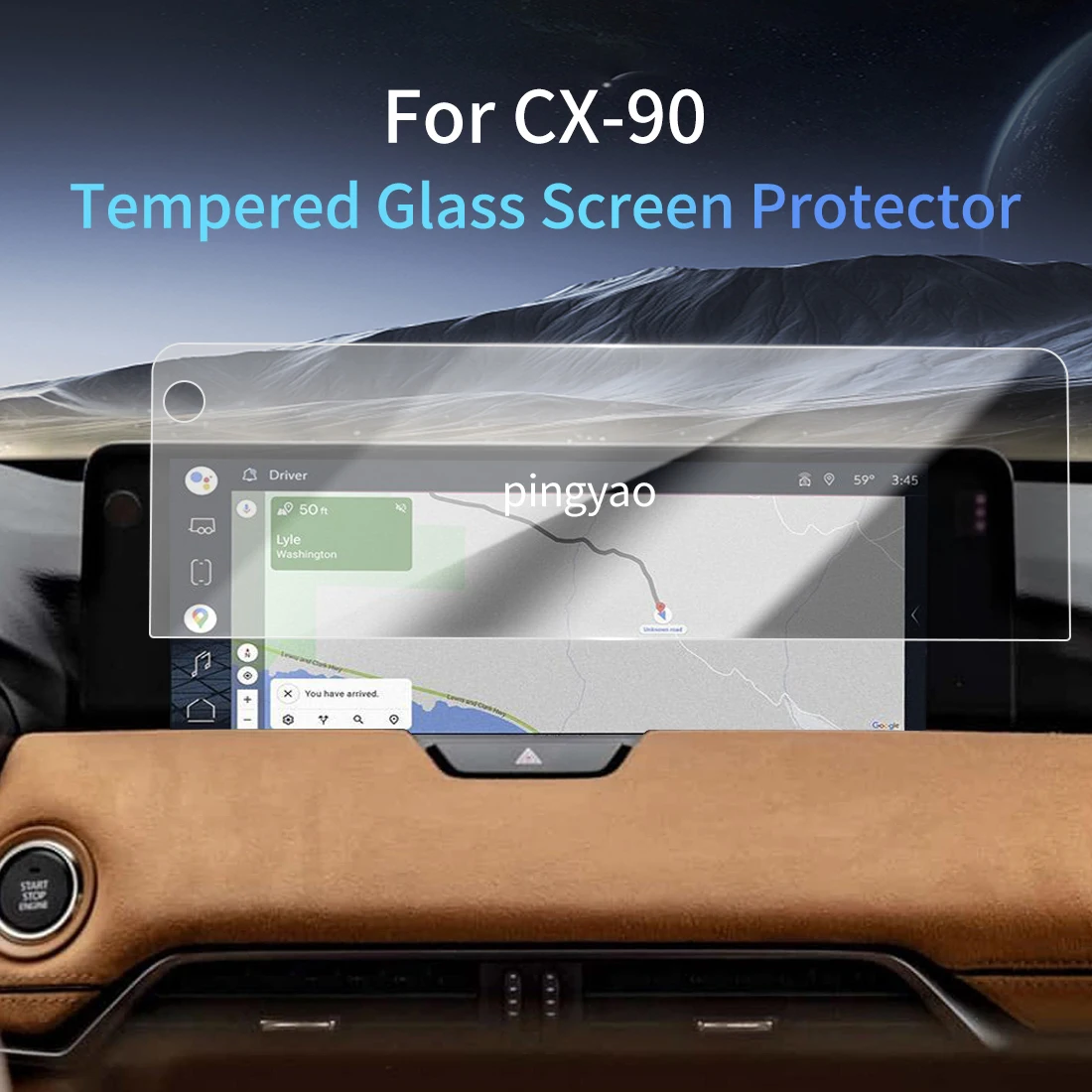 

Car Sticker Screen Protector Navigation Display Tempered Glass Protective Film Car Accessories Vehicle For24 MAZDA CX-90