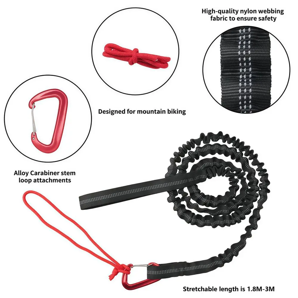 Bicycle Connecting Traction Rope Parent-Child MTB Mountain Biking Connector Tension Rope Outdoor Tool Cycling Safety Equipment
