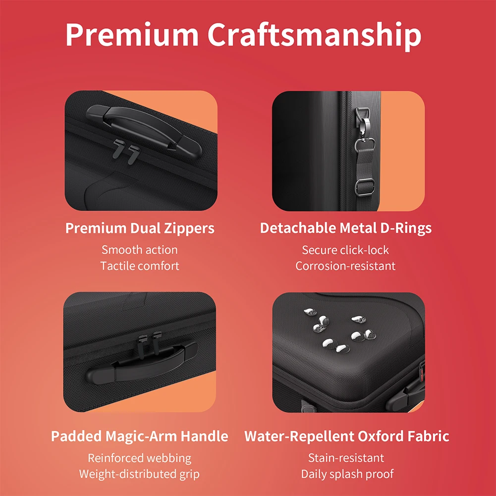 

Carrying Case with Handle and Shoulder Strap Protective Case Waterproof and Shockproof Carry Case for Switch 2 Accessories