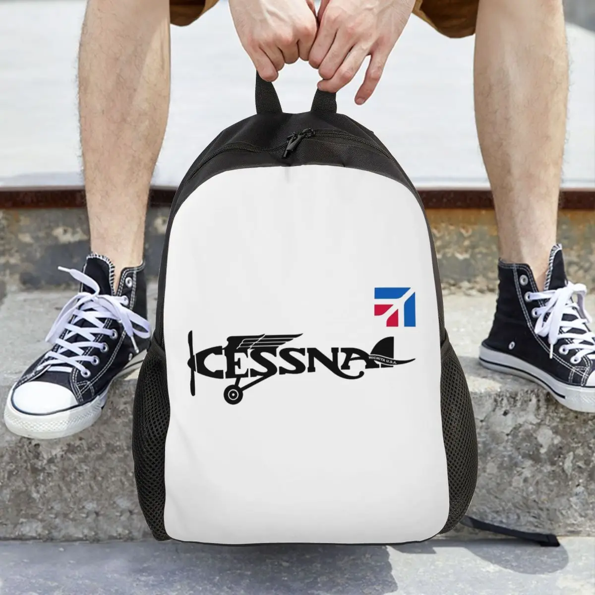 

Cessna Logo Backpack Daypack Large Capacity Boys Girls BookBag School Bag Shoulder Bags for Men Women