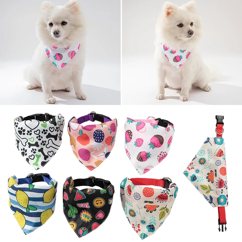 Dog Puppy Bandana Towel Cute Soft Dog Kerchief Scarf Premium Durable Fabric Bibs For Dog Cat Christmas Pet Dress Up Accessories