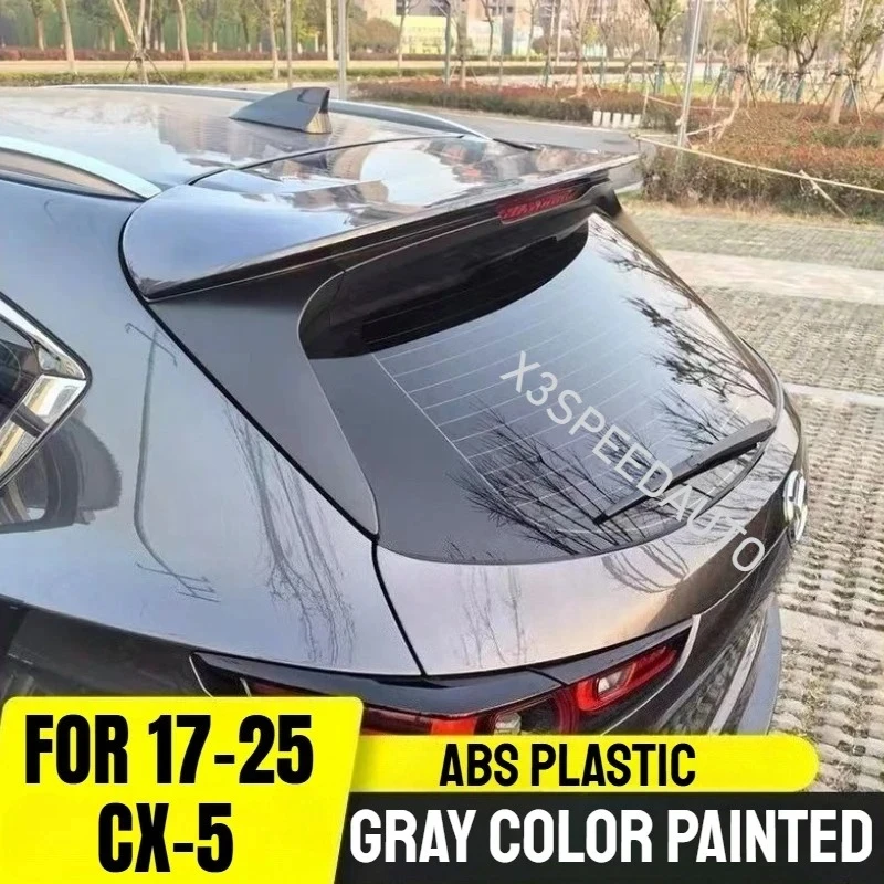 Para 2017-2025 Mazda CX-5 CX5 Hatchback tapa del maletero del techo trasero alerón del coche alas negro carbono Exterior Tuning accesorios piezas