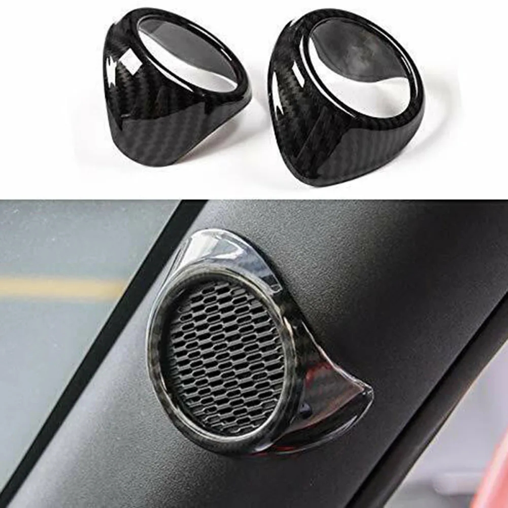 

Pair Car Horn Speaker External Decorative Cover A Pillar Door Stereo Speaker Cover Trim For Ford For Mustang 2015-2018